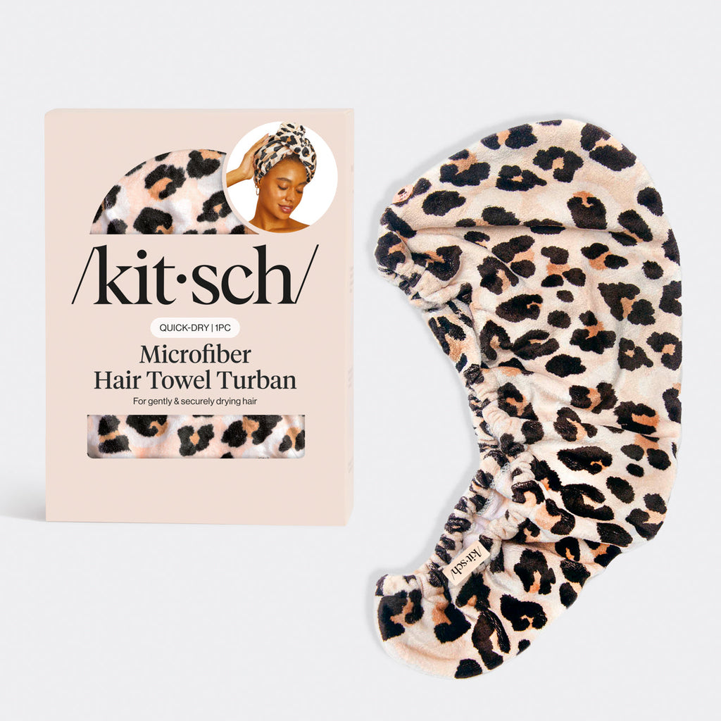 Mikroszálas hajturbán - leopárd