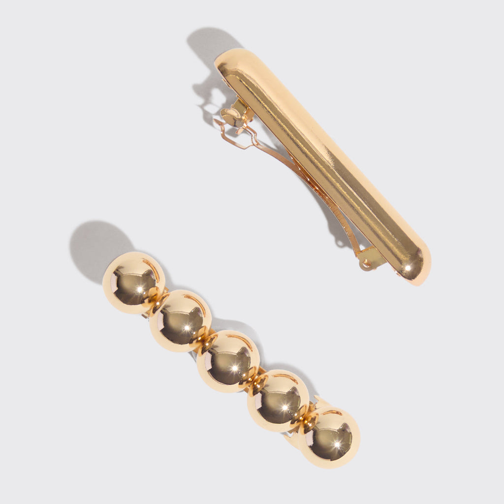 Arany fém hajcsatok (Barrettes)