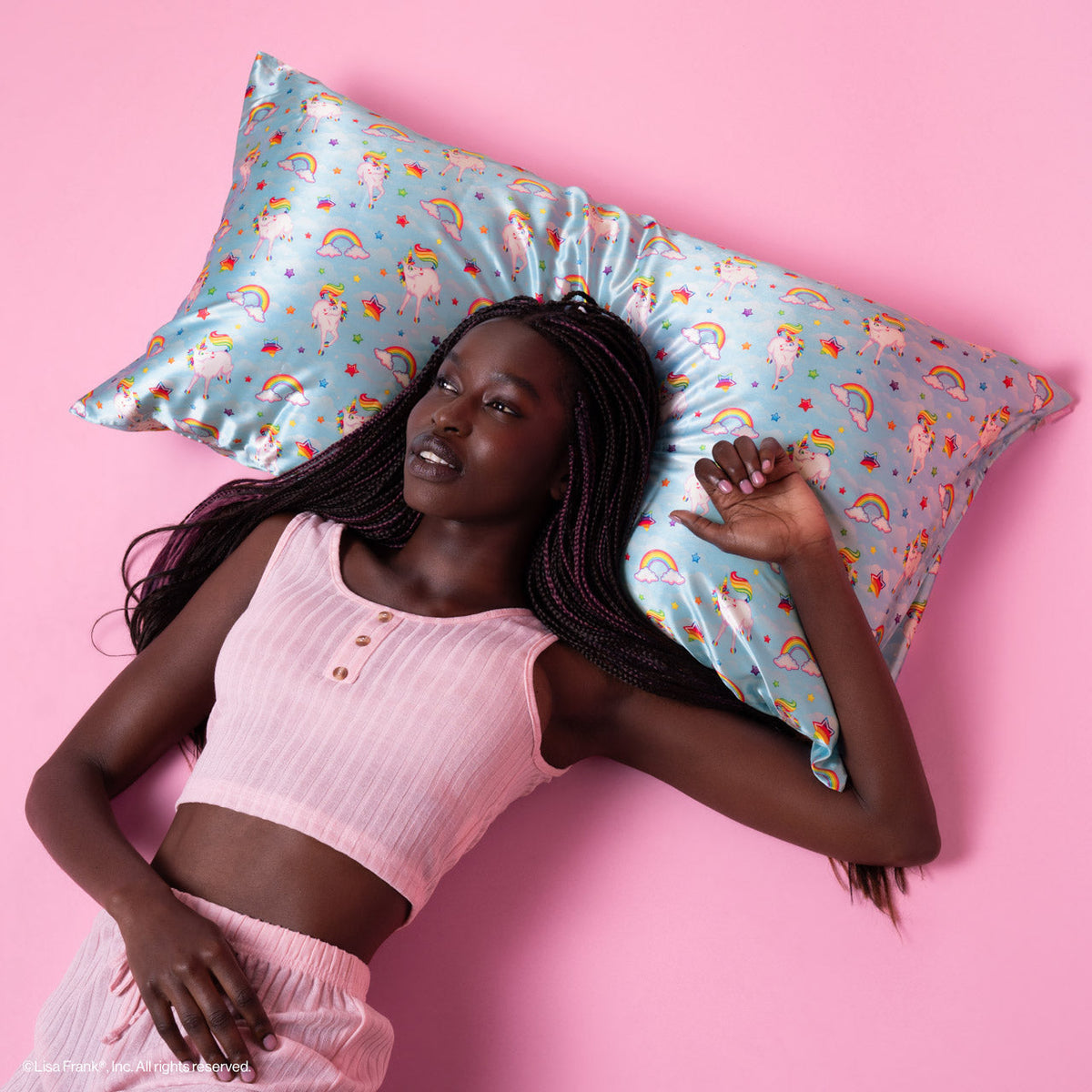 Lisa Frank x Kitsch szatén párnahuzat Markie™ mintában
