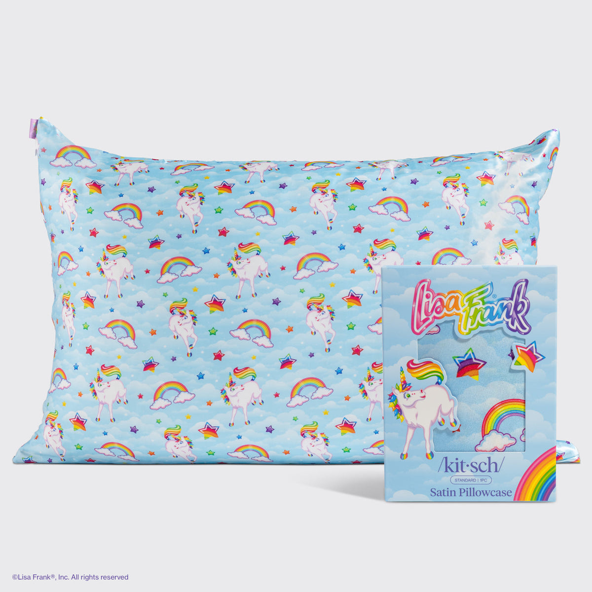 Lisa Frank x Kitsch szaténpárnahuzat Markie™ mintában, 2 darabos