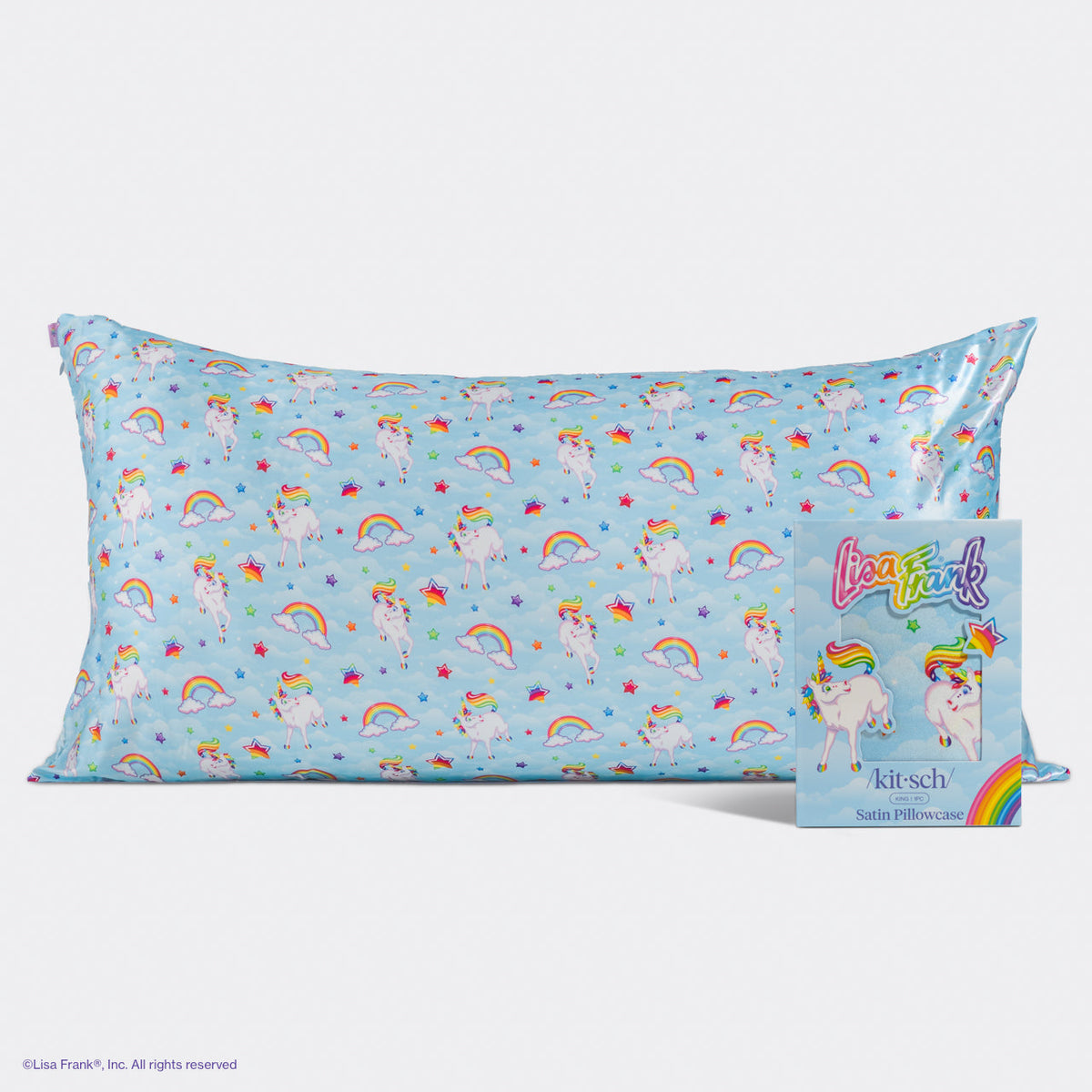 Lisa Frank x Kitsch Szatén Párnahuzat Markie™ Mintában - King
