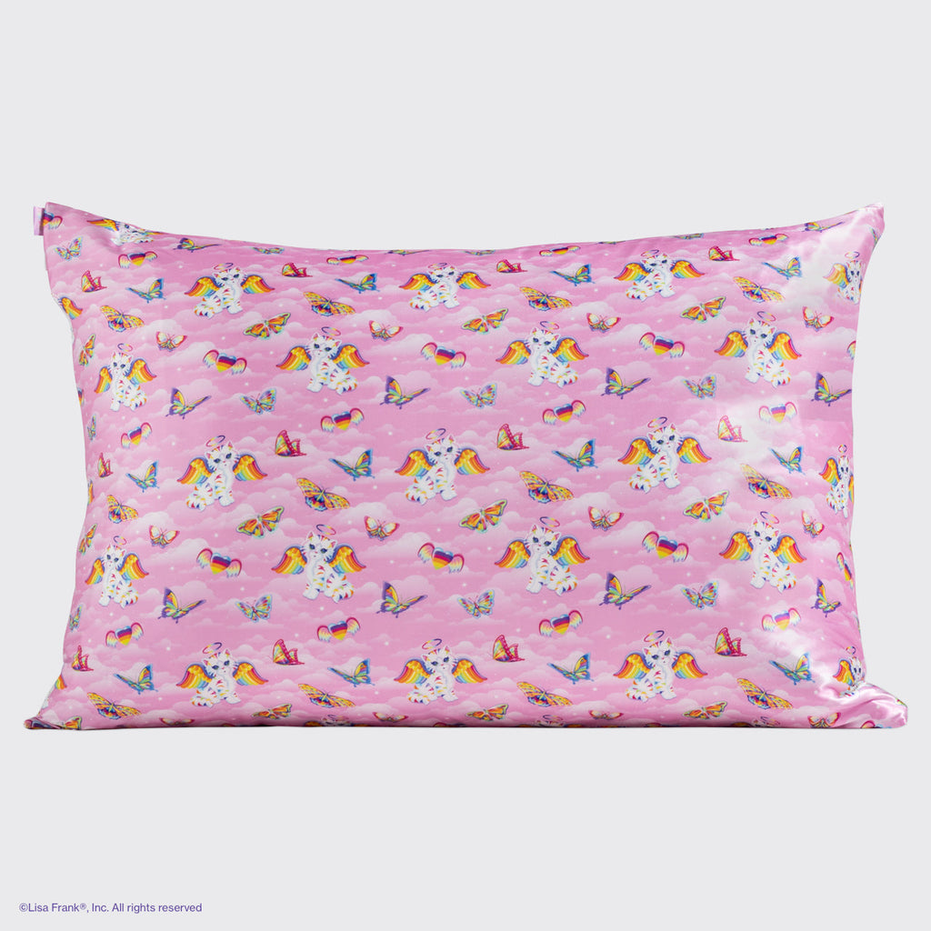 Lisa Frank x Kitsch szatén párnahuzat Angel Kitty™ mintával, 2 darabos