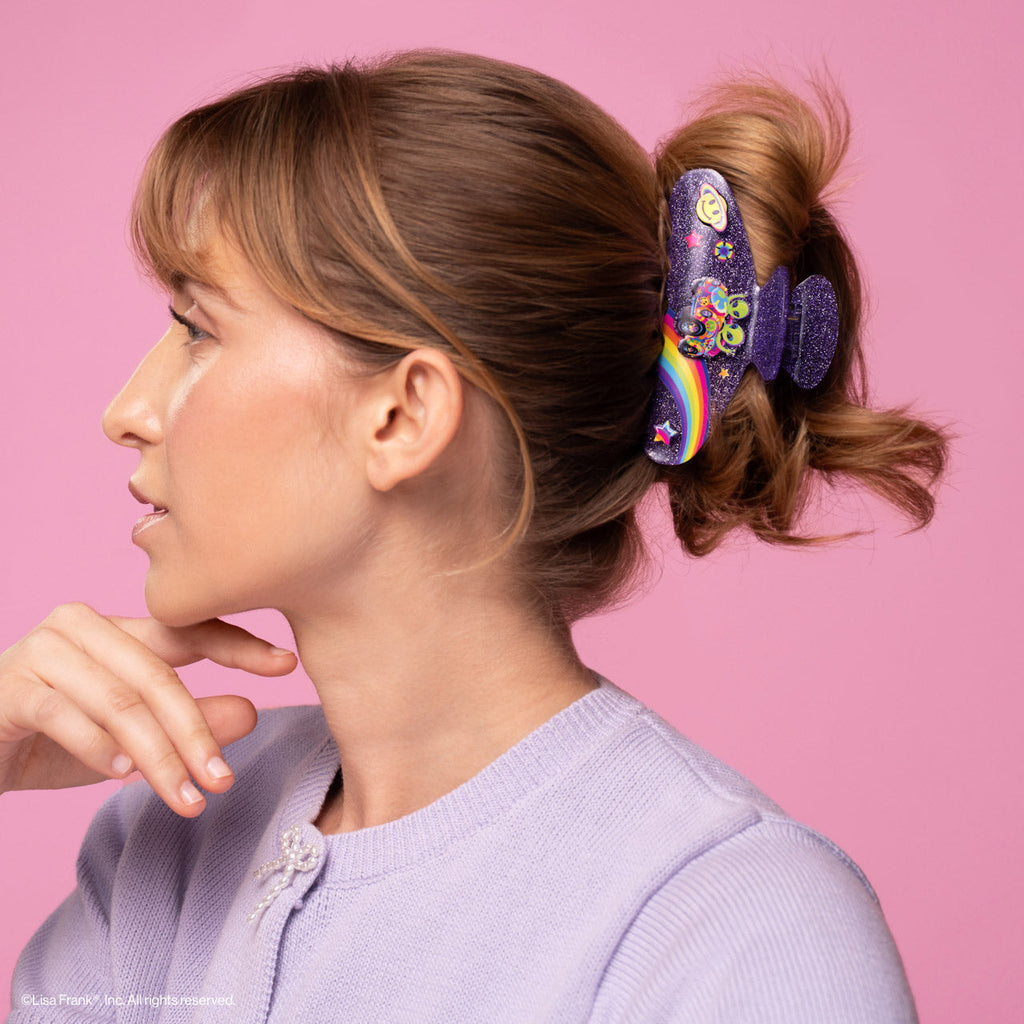 Lisa Frank x Kitsch csillámos csipesz Zoomer™ & Zorbit™ mintában