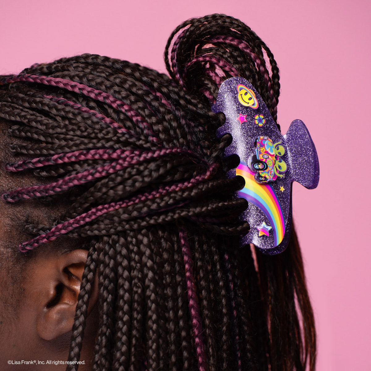 Lisa Frank x Kitsch csillámos csipesz Zoomer™ & Zorbit™ mintában