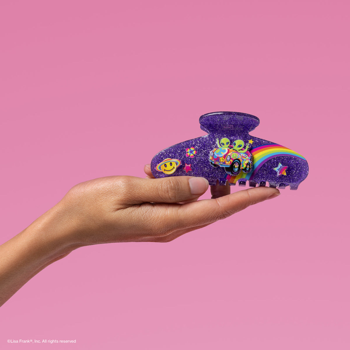 Lisa Frank x Kitsch csillámos csipesz Zoomer™ & Zorbit™ mintában