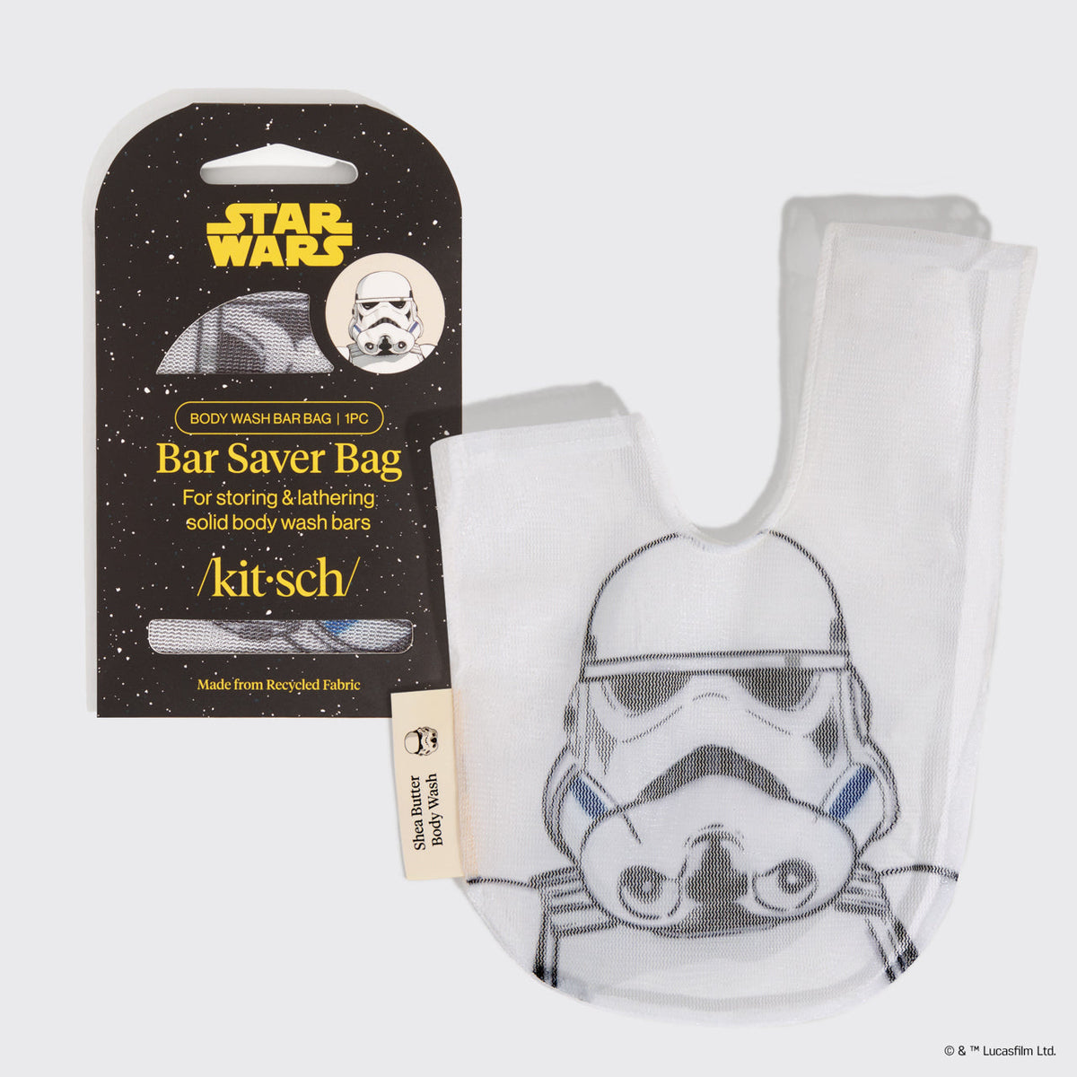 Star Wars™ & Kitsch szappan-szárító tasak testszappanhoz – Stormtrooper