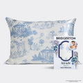Bridgerton x Kitsch szatén párnahuzat Garden Toile mintával, 4 db-os csomag