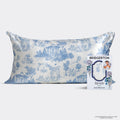 Bridgerton x Kitsch szatén párnahuzat Garden Toile mintában – King