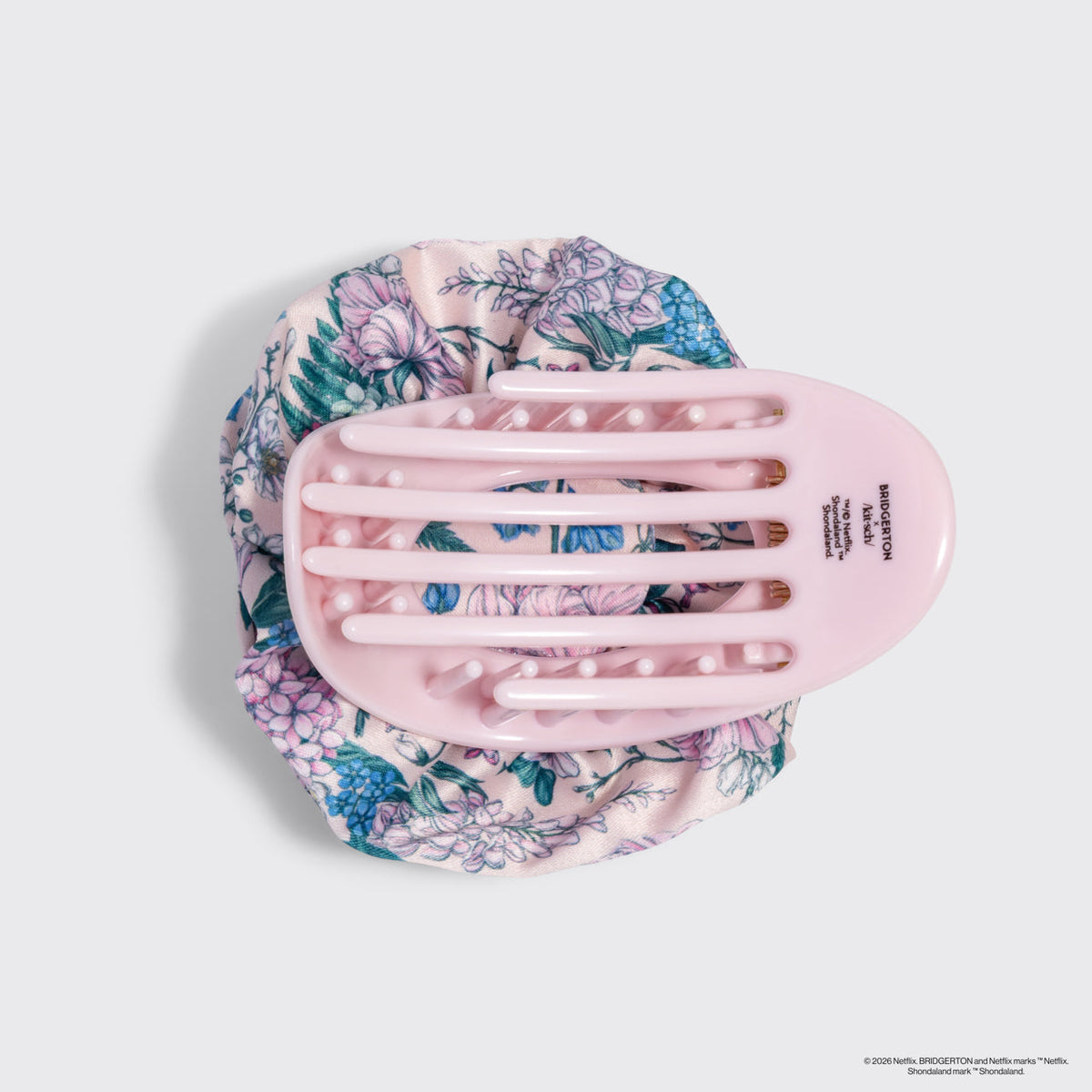 Bridgerton x Kitsch szatén rozettás közepes lapos felhő-csat Wisteria színben