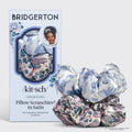 Bridgerton x Kitsch szatén Pillow Scrunchies® hajgumik Toile in Bloom mintában