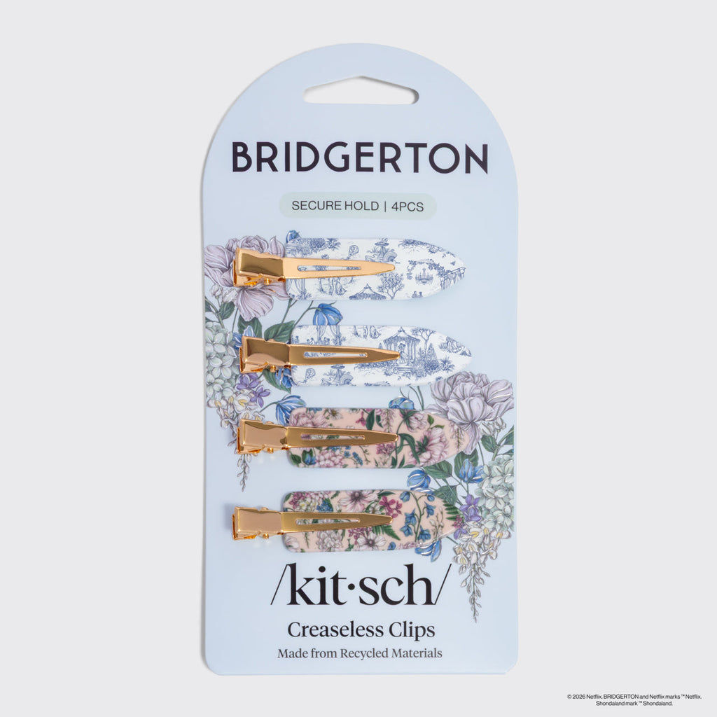 Bridgerton x Kitsch gyűrődésmentes csatok Toile in Bloom mintában