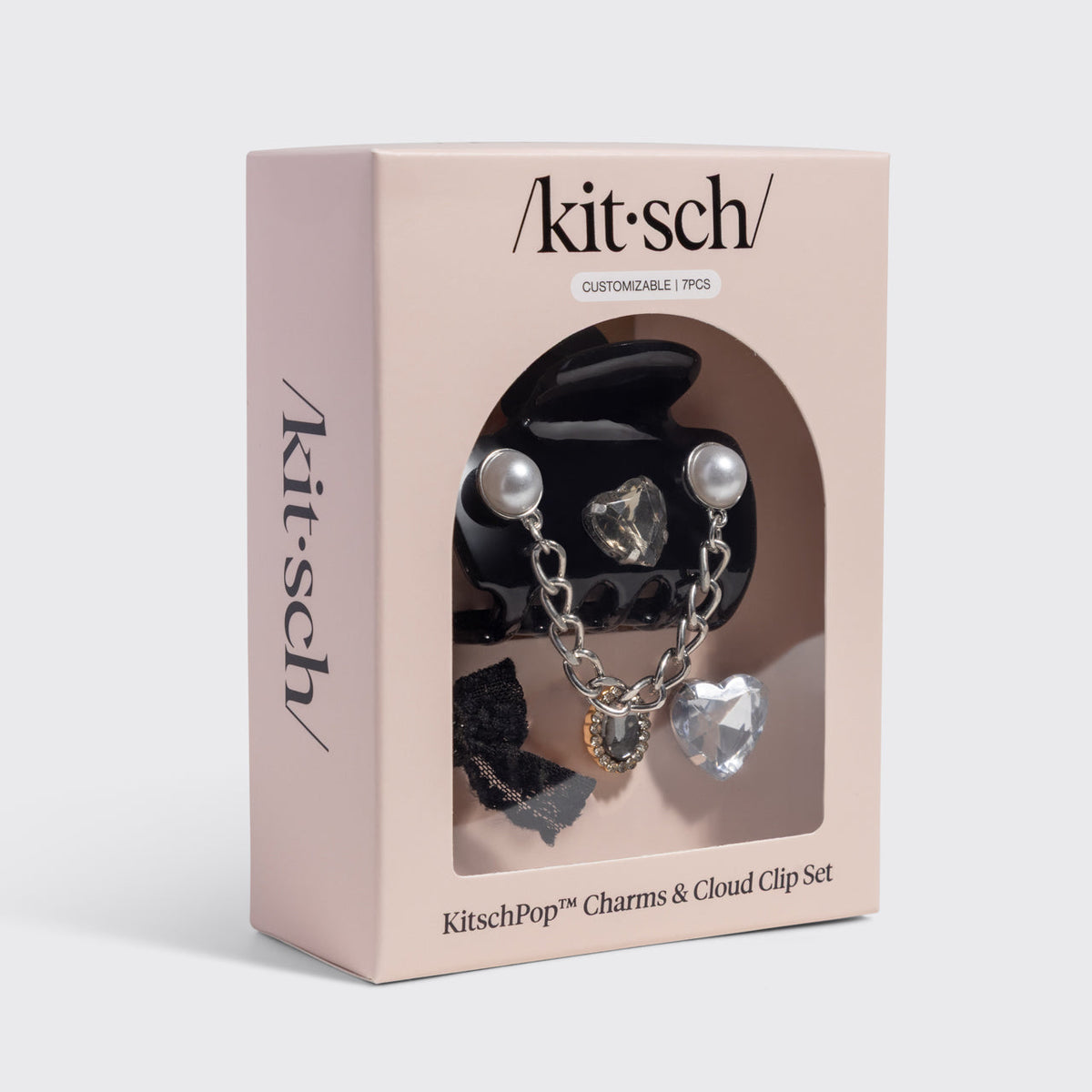 KitschPop™️ felhőcsat és charmok – vintage fekete