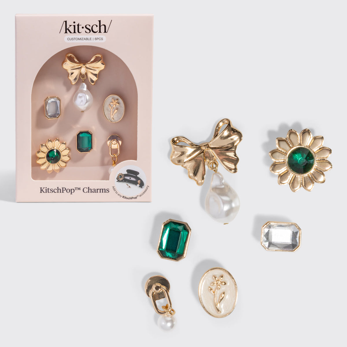 KitschPop™️ díszek Vintage Emerald színben