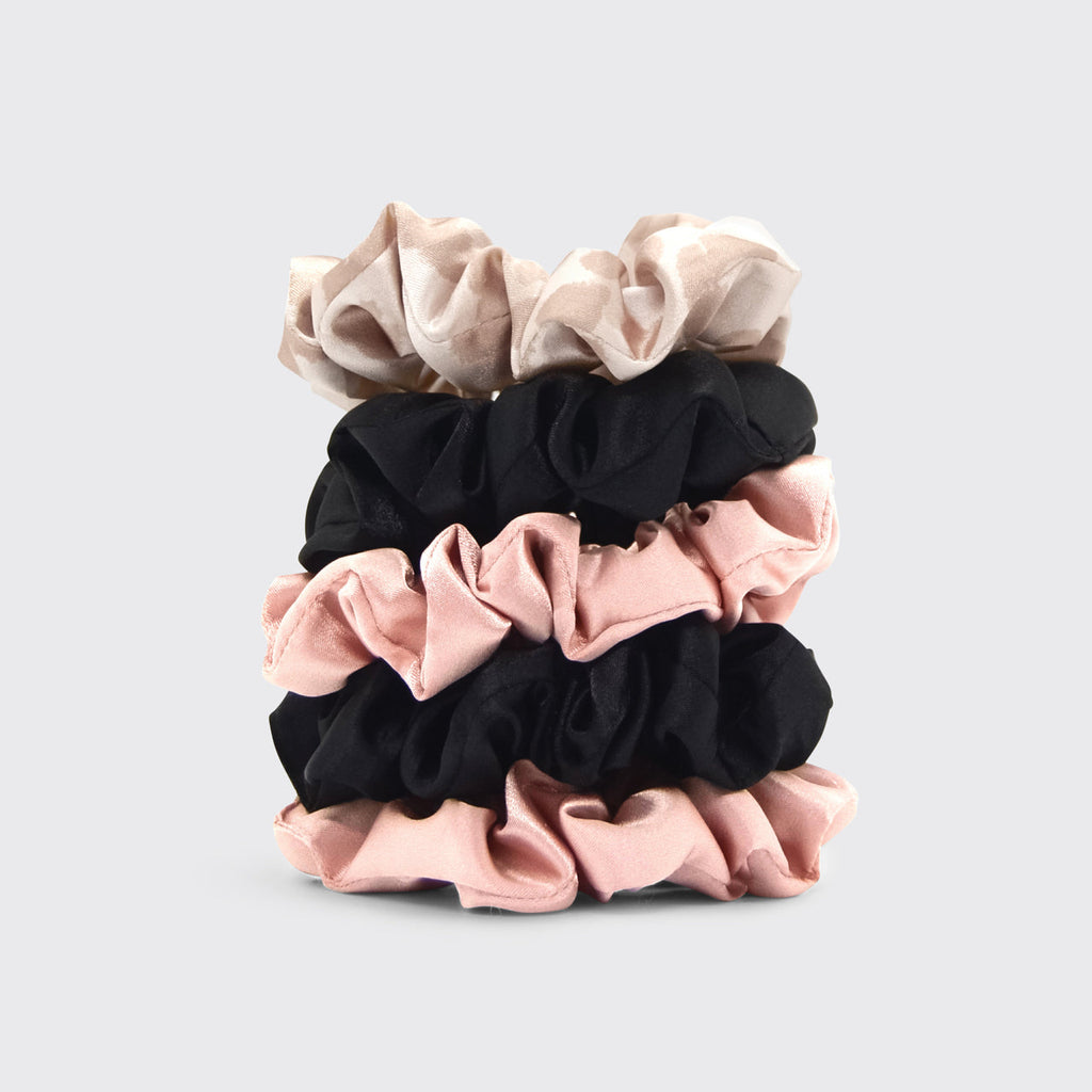 Szatén alvó hajgumi szett 5 db