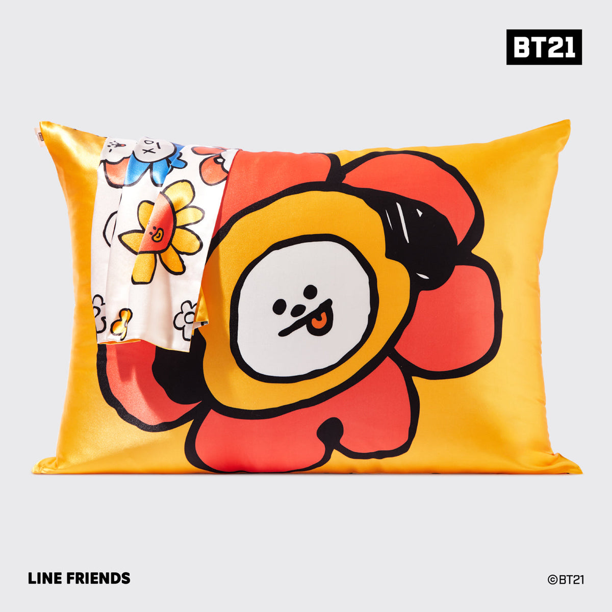 Kitsch x BT21 szatén párnahuzat – CHIMMY