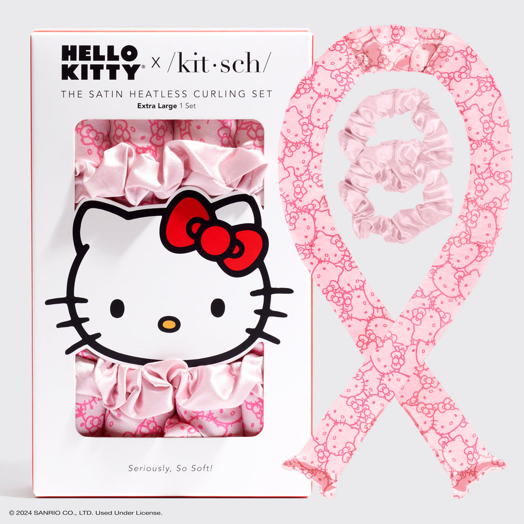 Kitsch x Hello Kitty XL hőmentes göndörítő szett – Hello Kitty arcok