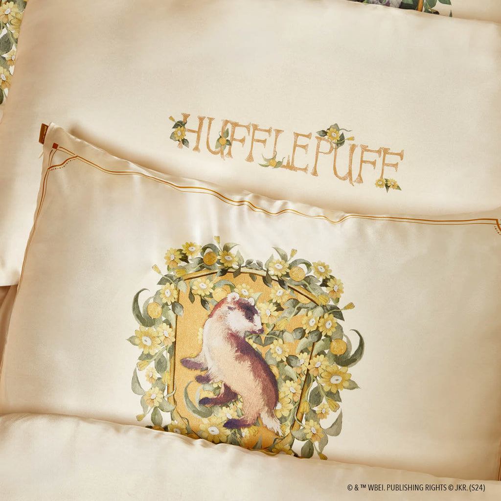 Kitsch x Harry Potter szatén párnahuzat – Hugrabug (King)
