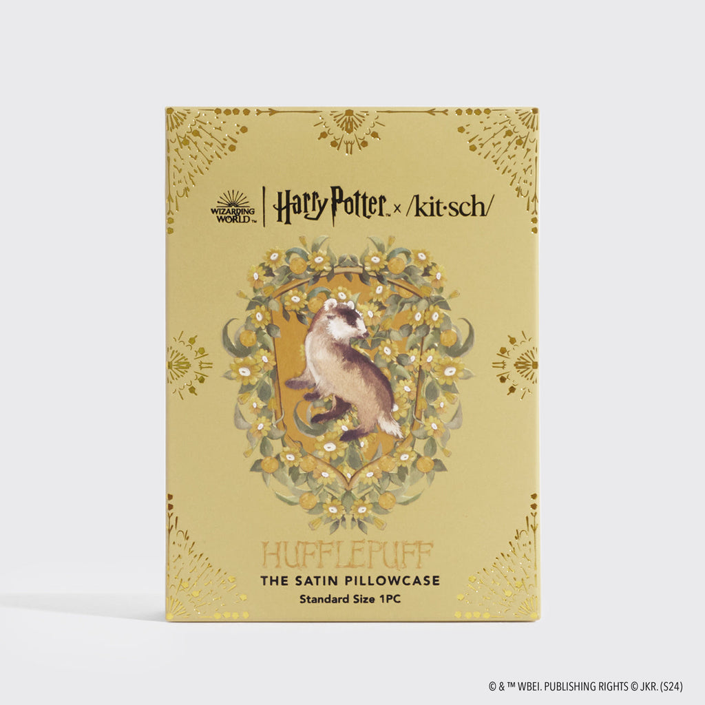 Kitsch x Harry Potter szatén párnahuzat – Hugrabug