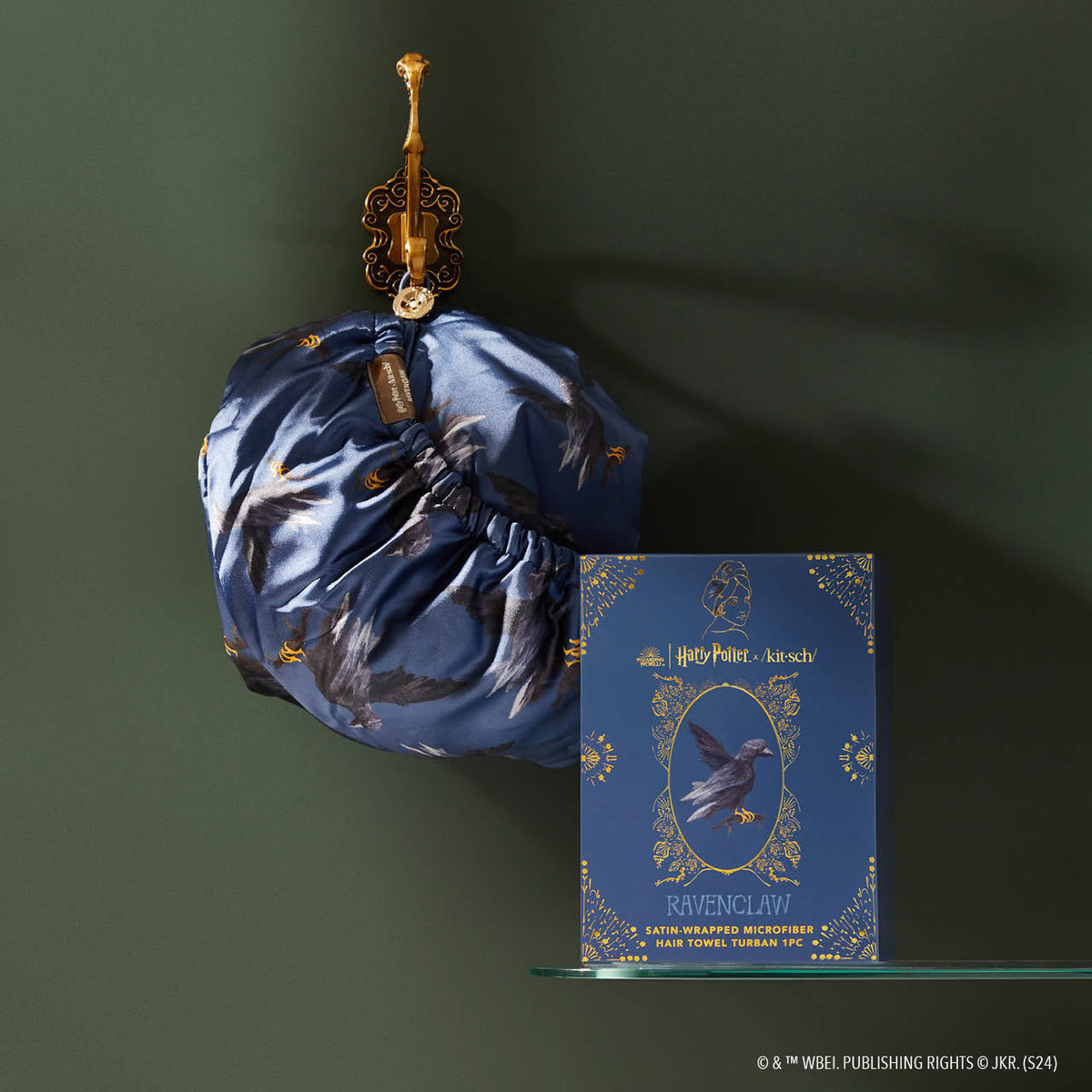 Kitsch x Harry Potter szatén hajturbán, Hollóhát