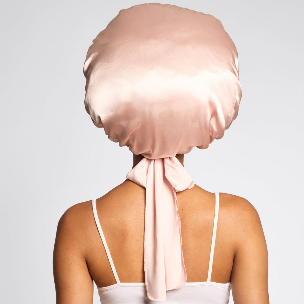 Blush oversize szatén hálósapka