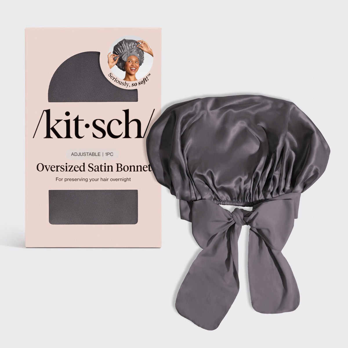 Charcoal oversize szatén hálósapka