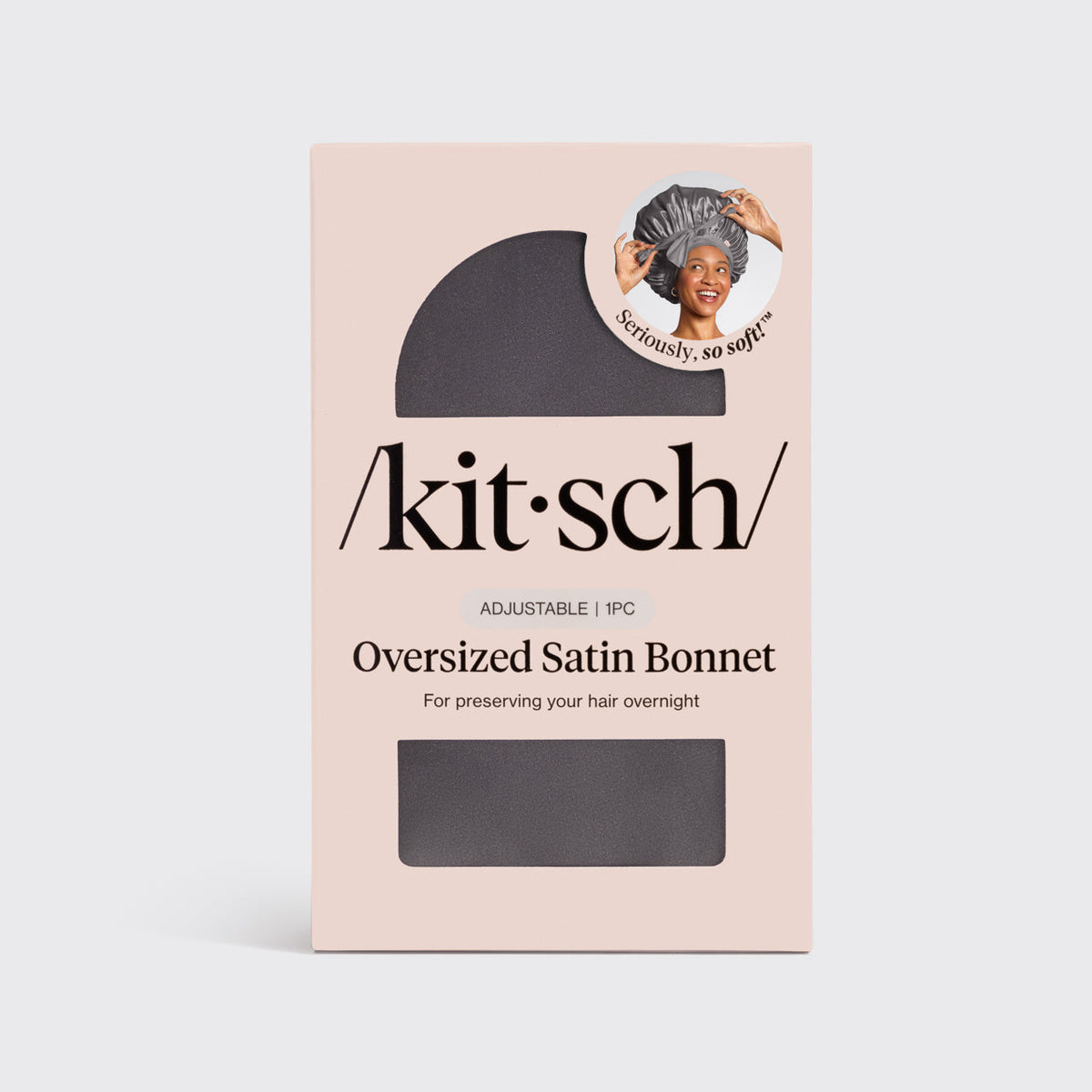 Charcoal oversize szatén hálósapka