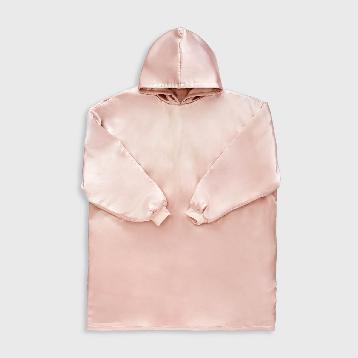 Glazey szatén kapucnis pulóver – Blush