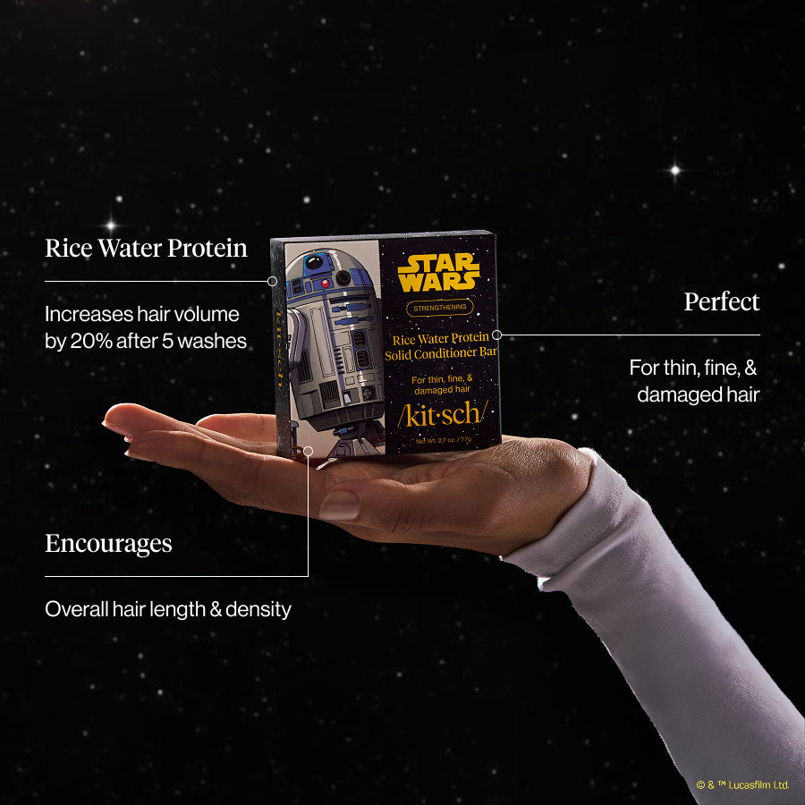 Star Wars™ & Kitsch rizsvizes proteines erősítő szilárd hajbalzsam – R2-D2