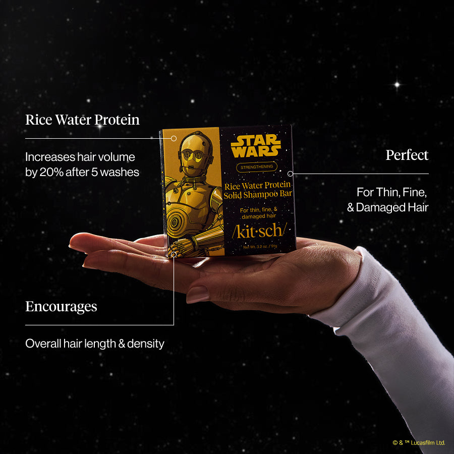 Star Wars™ & Kitsch Rizsvizes Fehérje Erősítő Szilárd Sampon - C-3PO