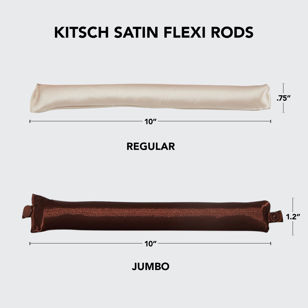 Rózsafa színű óriás szatén flexibilis hajcsavaró (Flexi Rods) 4 darabos szett