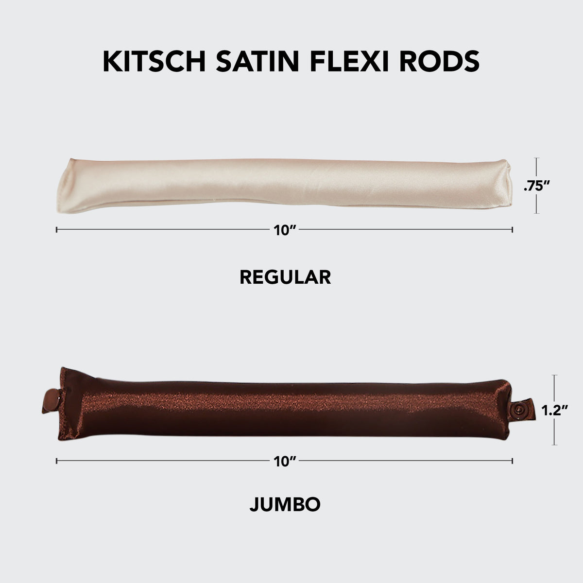 Rózsafa színű óriás szatén flexibilis hajcsavaró (Flexi Rods) 4 darabos szett